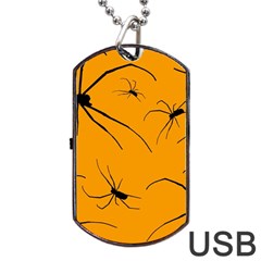 Scary Long Leg Spiders Dog Tag USB Flash (Two Sides) from ArtsNow.com Back