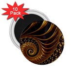 Shell Fractal In Brown 2.25  Magnets (10 pack) 