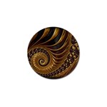 Shell Fractal In Brown Golf Ball Marker (4 pack)