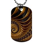 Shell Fractal In Brown Dog Tag (Two Sides)