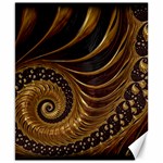 Shell Fractal In Brown Canvas 8  x 10 