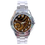 Shell Fractal In Brown Stainless Steel Analogue Watch