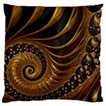 Shell Fractal In Brown Large Cushion Case (Two Sides)