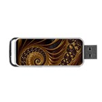 Shell Fractal In Brown Portable USB Flash (Two Sides)