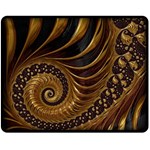 Shell Fractal In Brown Double Sided Fleece Blanket (Medium) 