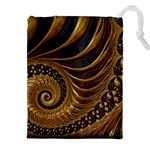 Shell Fractal In Brown Drawstring Pouch (4XL)