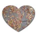 Sidewalk Leaves Heart Mousepads