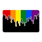 Gay Pride Flag Rainbow Drip On Black Blank Black For Designs Magnet (Rectangular)