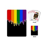 Gay Pride Flag Rainbow Drip On Black Blank Black For Designs Playing Cards Single Design (Mini)