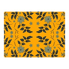 Floral folk damask pattern Fantasy flowers Floral geometric fantasy Double Sided Flano Blanket (Mini)  from ArtsNow.com 35 x27  Blanket Front