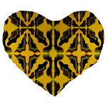 Abstract pattern geometric backgrounds  Abstract geometric design    Large 19  Premium Flano Heart Shape Cushions