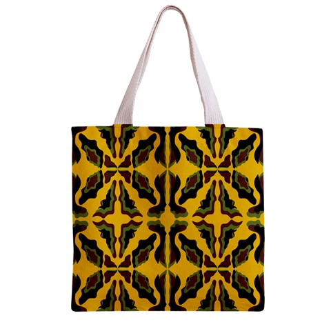 Abstract pattern geometric backgrounds  Abstract geometric design    Zipper Grocery Tote Bag from ArtsNow.com Front