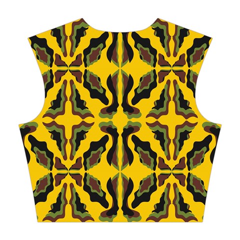 Abstract pattern geometric backgrounds  Abstract geometric design    Cotton Crop Top from ArtsNow.com Back