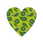 Floral pattern paisley style Paisley print. Doodle background Heart Magnet