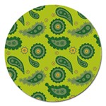Floral pattern paisley style Paisley print. Doodle background Magnet 5  (Round)
