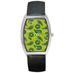 Floral pattern paisley style Paisley print. Doodle background Barrel Style Metal Watch