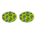 Floral pattern paisley style Paisley print. Doodle background Cufflinks (Oval)