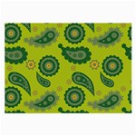 Floral pattern paisley style Paisley print. Doodle background Large Glasses Cloth (2 Sides)