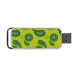 Floral pattern paisley style Paisley print. Doodle background Portable USB Flash (One Side)