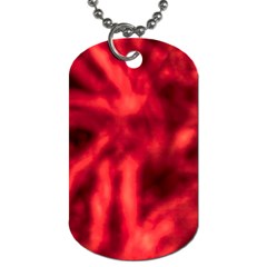 Cadmium Red Abstract Stars Dog Tag (Two Sides) from ArtsNow.com Front
