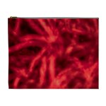 Cadmium Red Abstract Stars Cosmetic Bag (XL)