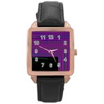 Gradient Rose Gold Leather Watch 
