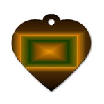 Gradient Dog Tag Heart (One Side)