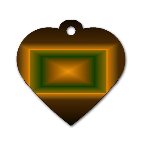 Gradient Dog Tag Heart (Two Sides) from ArtsNow.com Front