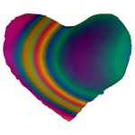 Gradientcolors Large 19  Premium Flano Heart Shape Cushions