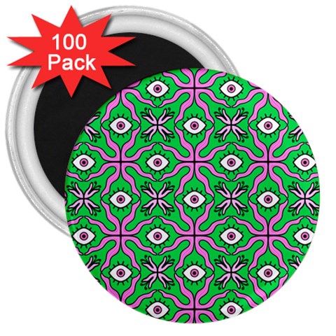 Abstract Illustration With Eyes 3  Magnets (100 pack) from ArtsNow.com Front