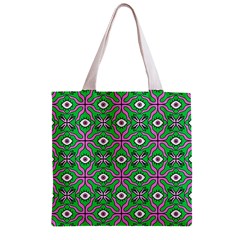 Abstract Illustration With Eyes Zipper Grocery Tote Bag from ArtsNow.com Front
