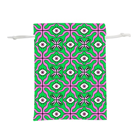Abstract Illustration With Eyes Lightweight Drawstring Pouch (M) from ArtsNow.com Front