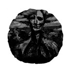 Bw Creepy Fantasy Scene Artwork Standard 15  Premium Flano Round Cushions