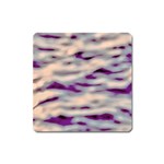 Orange  Waves Abstract Series No1 Square Magnet