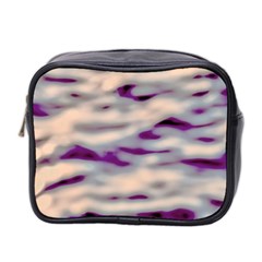 Orange  Waves Abstract Series No1 Mini Toiletries Bag (Two Sides) from ArtsNow.com Front
