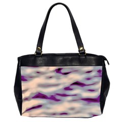 Orange  Waves Abstract Series No1 Oversize Office Handbag (2 Sides) from ArtsNow.com Front
