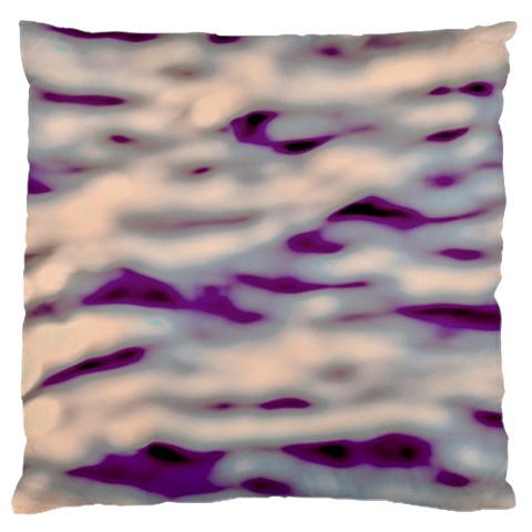 Orange  Waves Abstract Series No1 Large Cushion Case (Two Sides) from ArtsNow.com Front