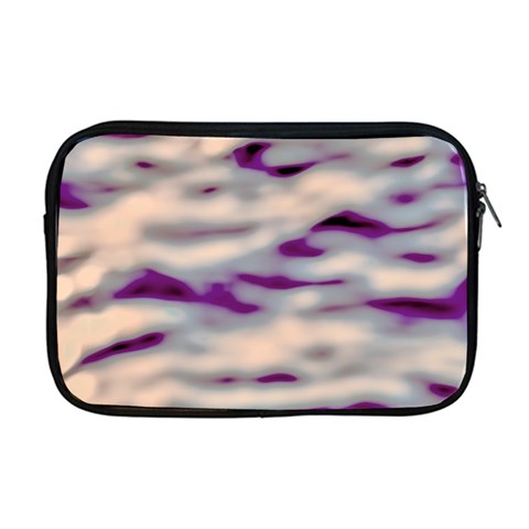 Orange  Waves Abstract Series No1 Apple MacBook Pro 17  Zipper Case from ArtsNow.com Front