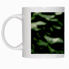 Green  Waves Abstract Series No5 White Mugs from ArtsNow.com Left