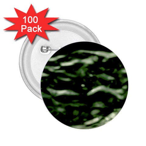 Green  Waves Abstract Series No5 2.25  Buttons (100 pack)  from ArtsNow.com Front