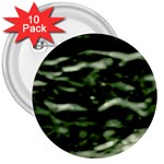 Green  Waves Abstract Series No5 3  Buttons (10 pack) 