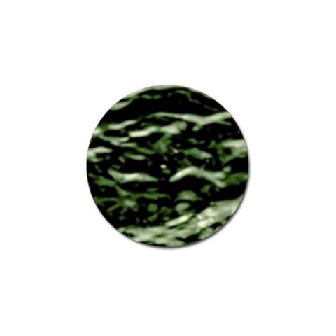 Green  Waves Abstract Series No5 Golf Ball Marker (4 pack) from ArtsNow.com Front