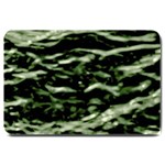 Green  Waves Abstract Series No5 Large Doormat 