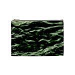 Green  Waves Abstract Series No5 Cosmetic Bag (Medium)