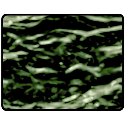 Green  Waves Abstract Series No5 Fleece Blanket (Medium)  from ArtsNow.com 60 x50  Blanket Front