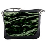 Green  Waves Abstract Series No5 Messenger Bag