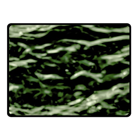 Green  Waves Abstract Series No5 Double Sided Fleece Blanket (Small)  from ArtsNow.com 45 x34  Blanket Front