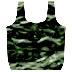 Green  Waves Abstract Series No5 Full Print Recycle Bag (XL) from ArtsNow.com Front