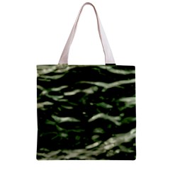Green  Waves Abstract Series No5 Zipper Grocery Tote Bag from ArtsNow.com Back