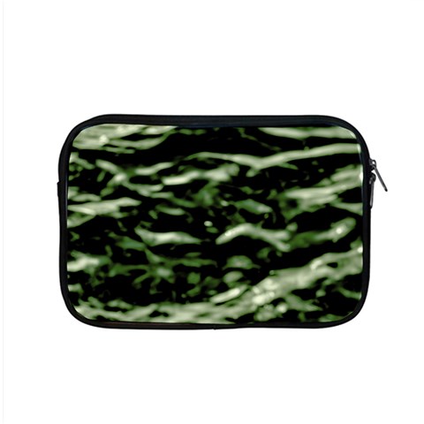 Green  Waves Abstract Series No5 Apple MacBook Pro 15  Zipper Case from ArtsNow.com Front